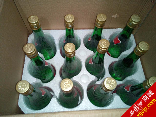 55度 绿瓶西凤酒 光瓶装12瓶 2013年生产陈酒 口感更好